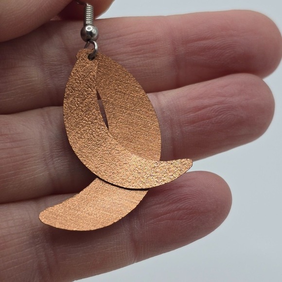 Crescent Moon Cooper Earrings Dangle Tribal Elegant Womens Fashion‎ Jewelry - Picture 6 of 8